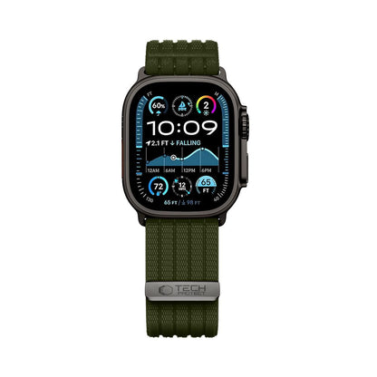 Tech-Protect Nylon Sport Band for Apple Watch 44 / 45 / 46 / 49 mm - Dark Green_2