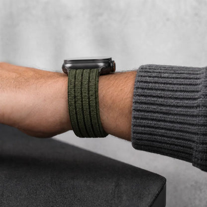 Tech-Protect Nylon Sport Band for Apple Watch 44 / 45 / 46 / 49 mm - Dark Green_6