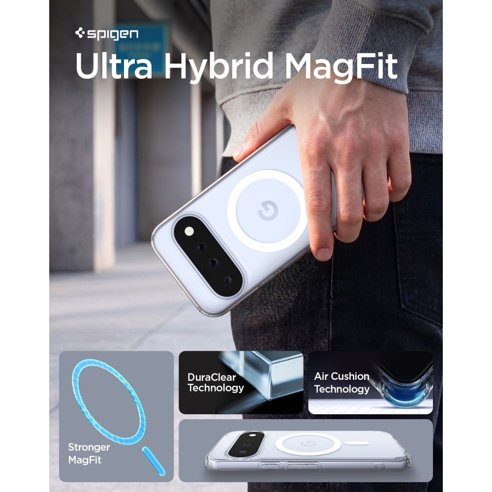 Spigen Ultra Hybrid Mag MagSafe Case for Google Pixel 11 - Clear and White_10