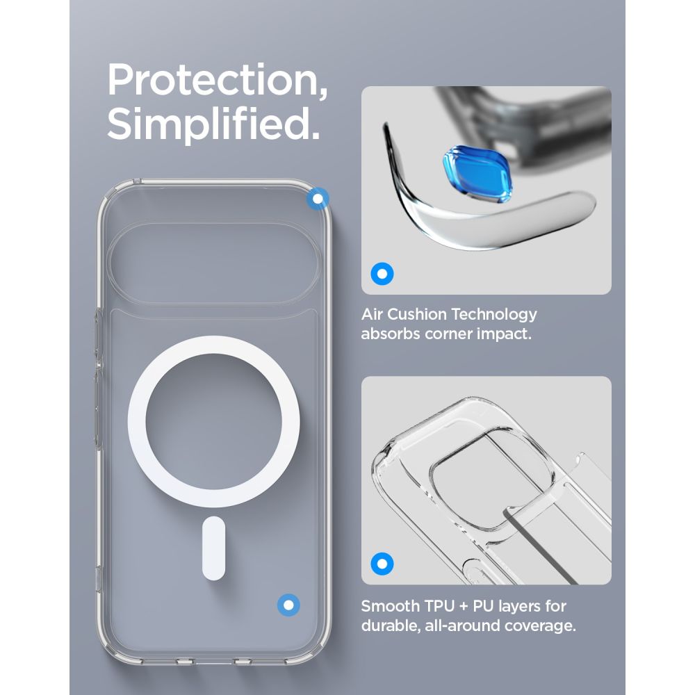Spigen Ultra Hybrid Mag MagSafe Case for Google Pixel 11 - Clear and White_7