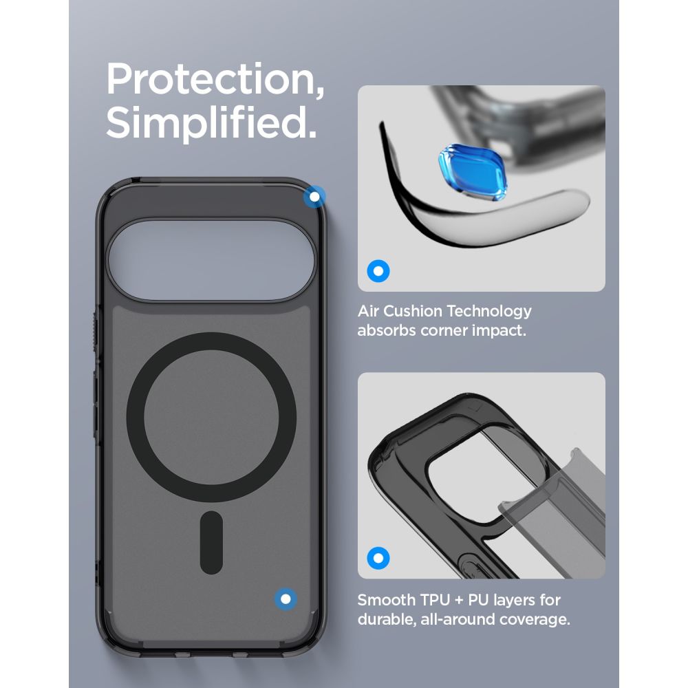 Hard Case Spigen Ultra Hybrid with MagSafe for Google Pixel 11, Frost Black ACS11442 _7