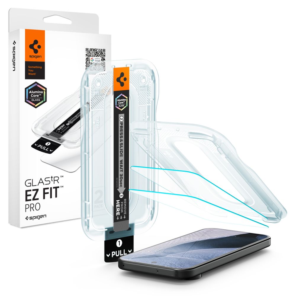 Spigen Glas.tR EZ Fit Pro 2-Pack Tempered Glass Screen Protector for Google Pixel 11 / 11 Pro_0