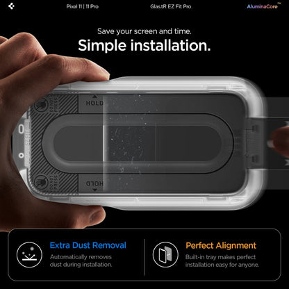 Spigen Glas.tR EZ Fit Pro 2-Pack Tempered Glass Screen Protector for Google Pixel 11 / 11 Pro_9