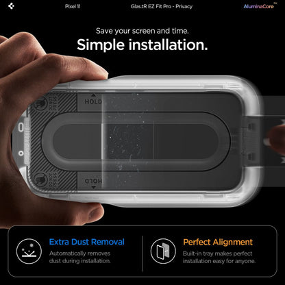 Spigen Glas.tR EZ Fit Pro HD 2-Pack Privacy Tempered Glass for Google Pixel 10/11_9