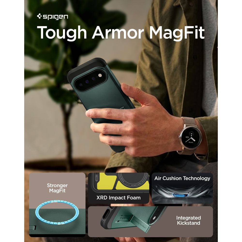 Spigen Tough Armor Mag MagSafe Case for Google Pixel 11 Pro - Dark Green_8