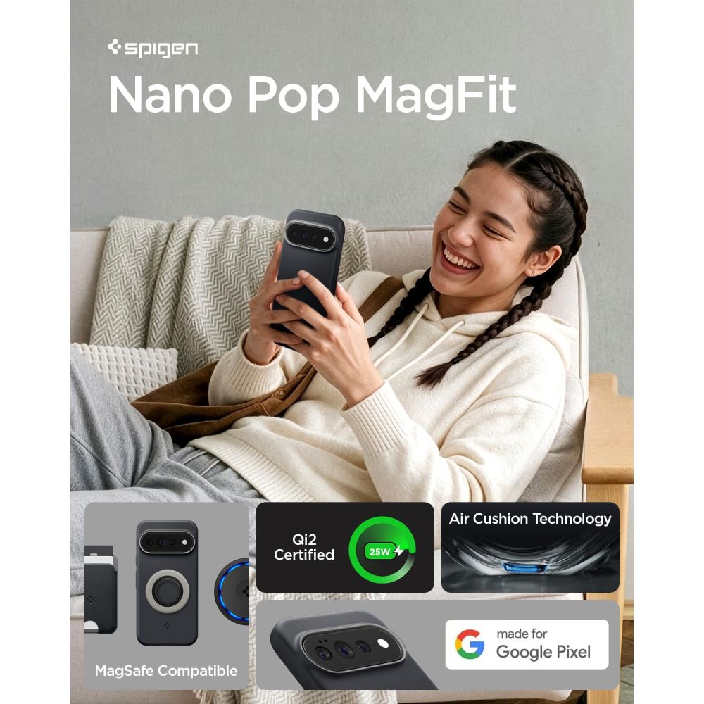 Spigen Nano Pop MagSafe Case for Google Pixel 11 Pro XL - Black and Gray_7