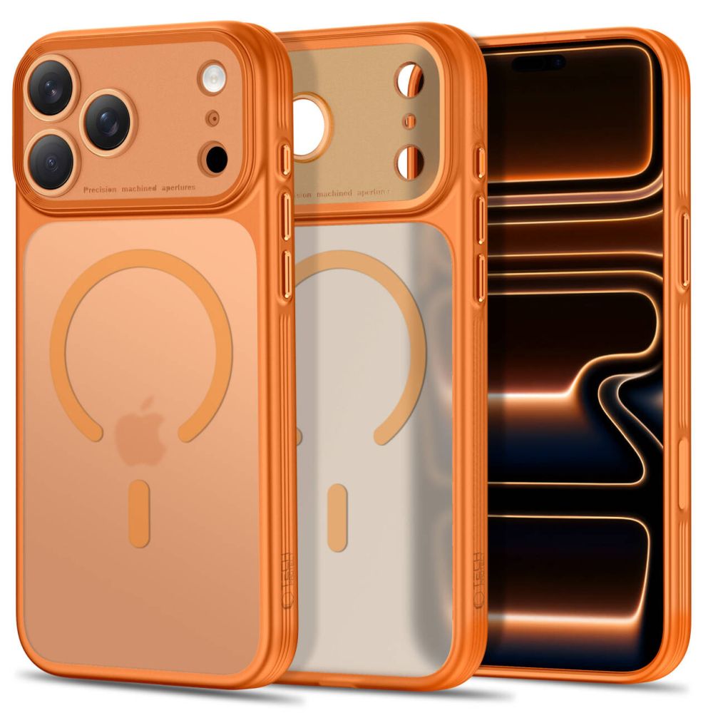 Tech-Protect MagPrime MagSafe CC Case for iPhone 18 Pro Max / 17 Pro Max - Matte Orange_0