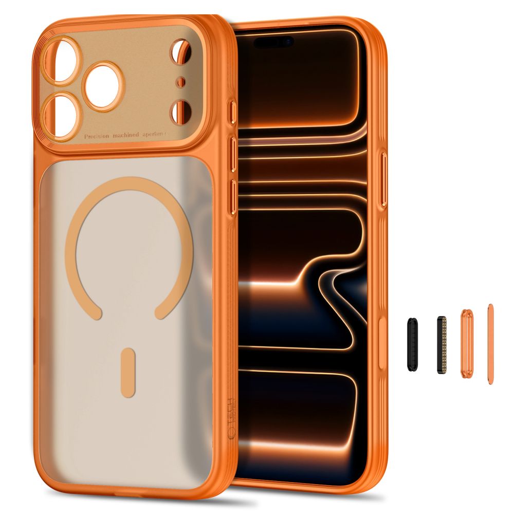 Tech-Protect MagPrime MagSafe CC Case for iPhone 18 Pro Max / 17 Pro Max - Matte Orange_1