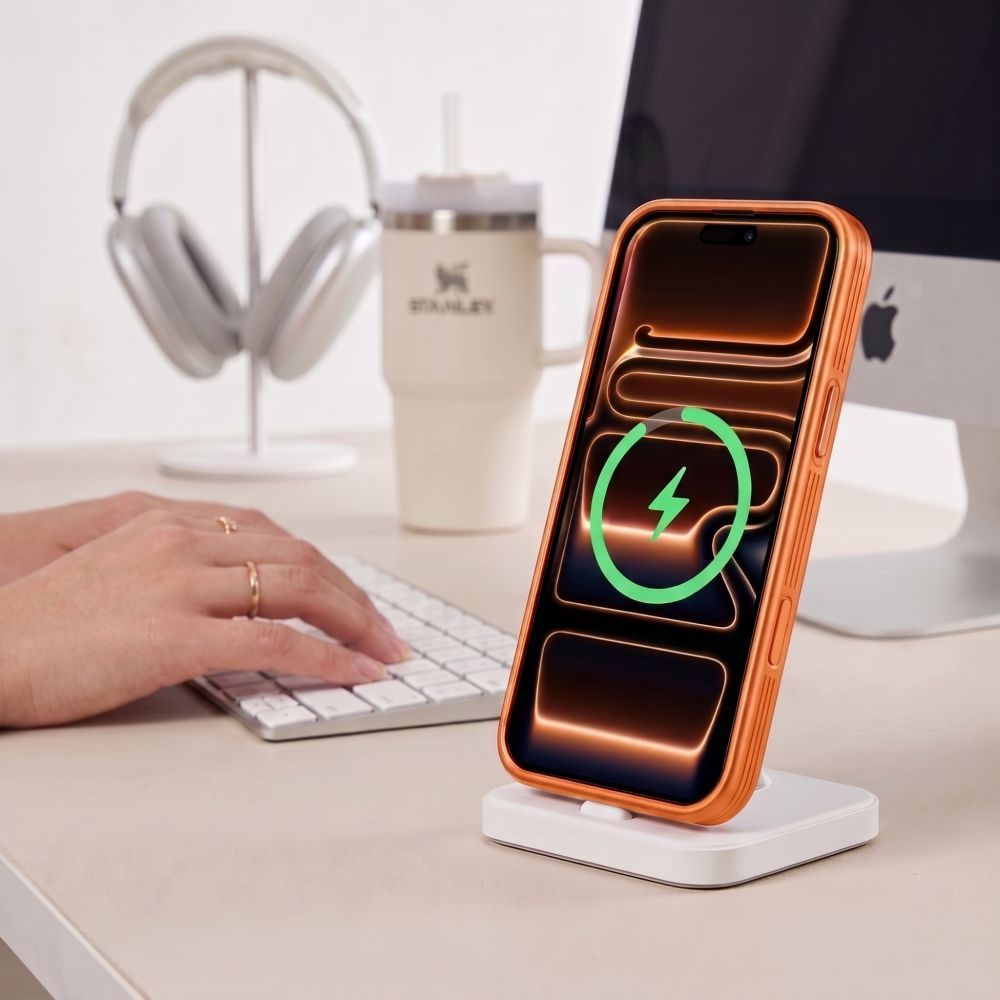 Tech-Protect MagPrime MagSafe CC Case for iPhone 18 Pro Max / 17 Pro Max - Matte Orange_5