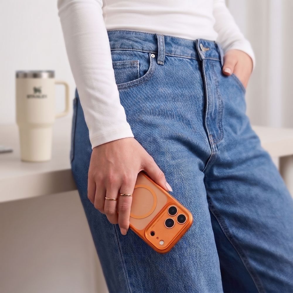 Tech-Protect MagPrime MagSafe CC Case for iPhone 18 Pro Max / 17 Pro Max - Matte Orange_6