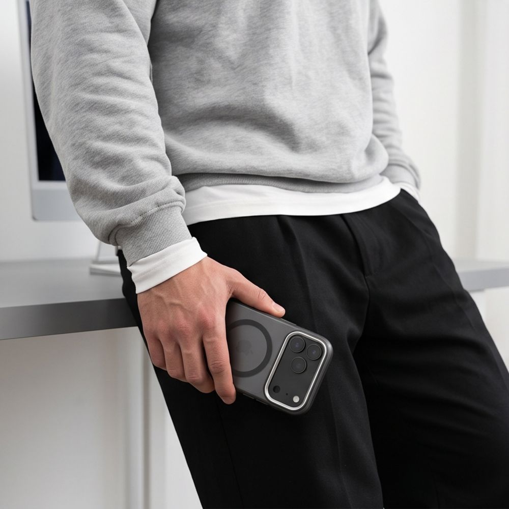 Tech-Protect MagZero MagSafe case for iPhone 17 Pro / 18 Pro - translucent matte black_5