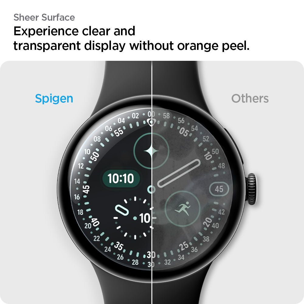 Spigen Elite Shield EZ Fit 2-Pack hydrogel foil for Google Pixel Watch 41 mm_8