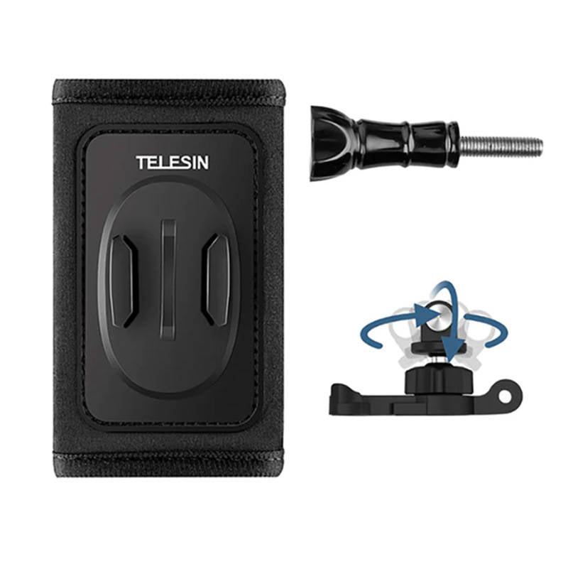 Backpack strap mount kit Telesin with 360° J-hook for sports cameras (GP-BPM-005)_0