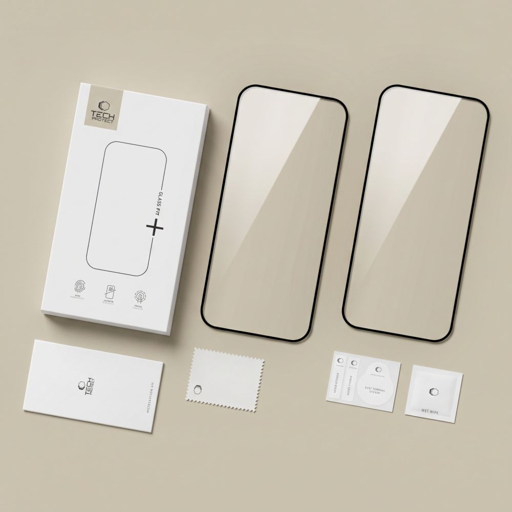 Tech-Protect Glass Fit+ 2-Pack Tempered Glass for Xiaomi Redmi 17 4G / 5G - Black_8