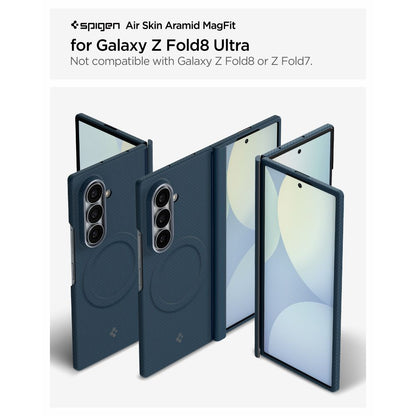 Spigen AirSkin Aramid MagFit MagSafe Case for Samsung Galaxy Z Fold 8 Ultra - Navy Blue_5