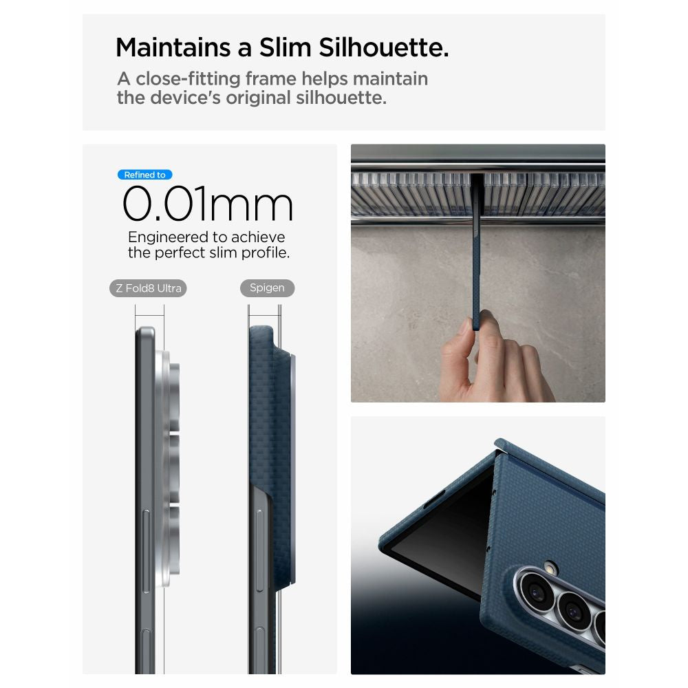 Spigen AirSkin Aramid MagFit MagSafe Case for Samsung Galaxy Z Fold 8 Ultra - Navy Blue_7