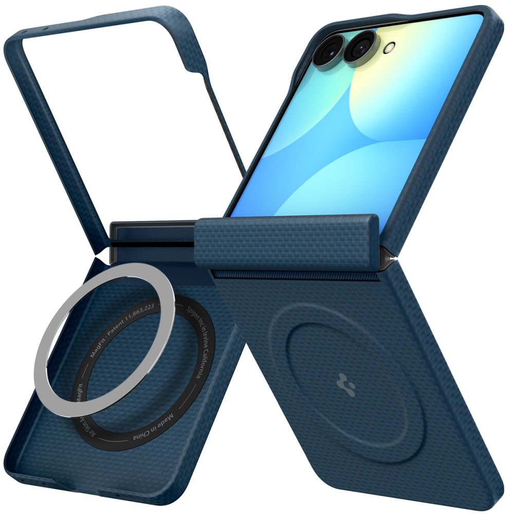 Spigen AirSkin Aramid MagFit MagSafe Case for Samsung Galaxy Z Flip 8 - Navy Blue_1