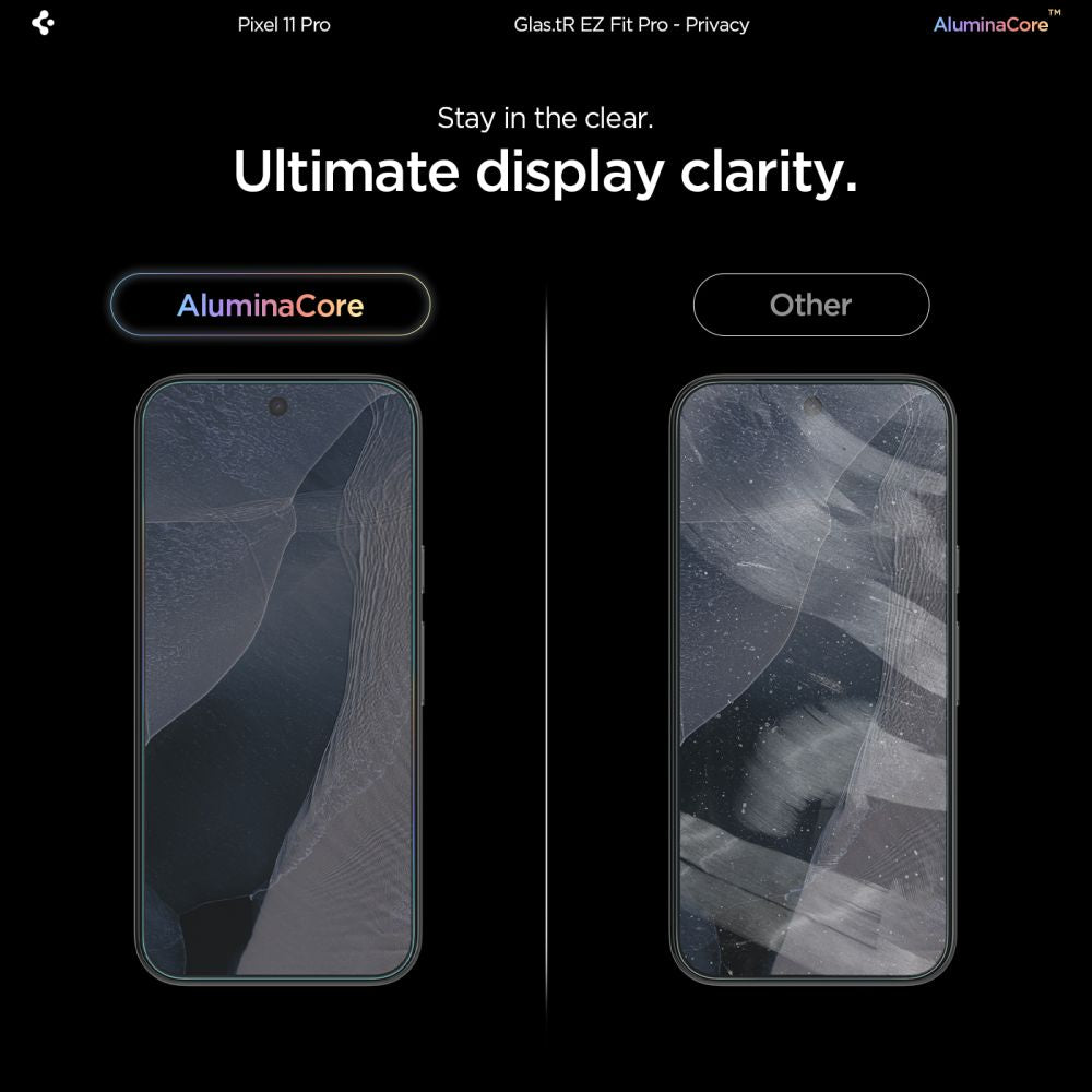 Spigen Glas.tR EZ Fit Pro HD Privacy 2-Pack Tempered Glass Screen Protector for Google Pixel Pro 9 / 9 Pro / 10 / 10 Pro / 11 / 11 Pro_8