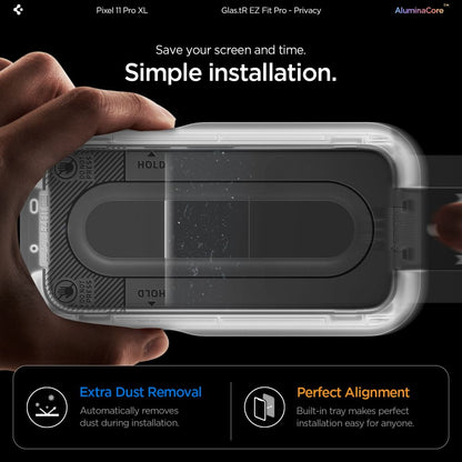 Spigen Glas.tR EZ Fit Pro HD Privacy 2-Pack Tempered Glass Screen Protector for Google Pixel Pro 9 Pro XL / 10 Pro XL / 11 Pro XL_9