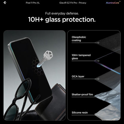 Spigen Glas.tR EZ Fit Pro HD Privacy 2-Pack Tempered Glass Screen Protector for Google Pixel Pro 9 Pro XL / 10 Pro XL / 11 Pro XL_7