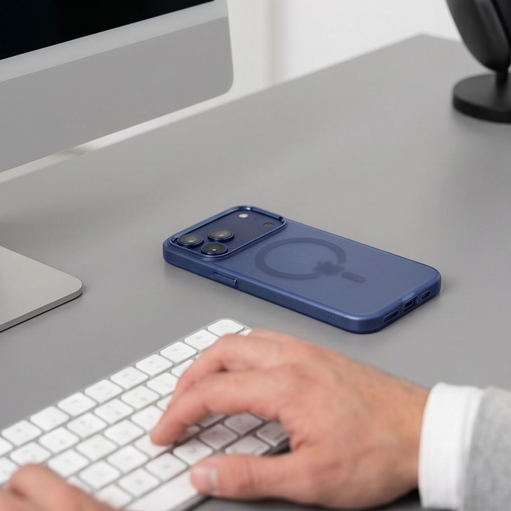 Tech-Protect MagZero MagSafe Case for iPhone 17 Pro Max / 18 Pro Max - Matte Navy Blue_6