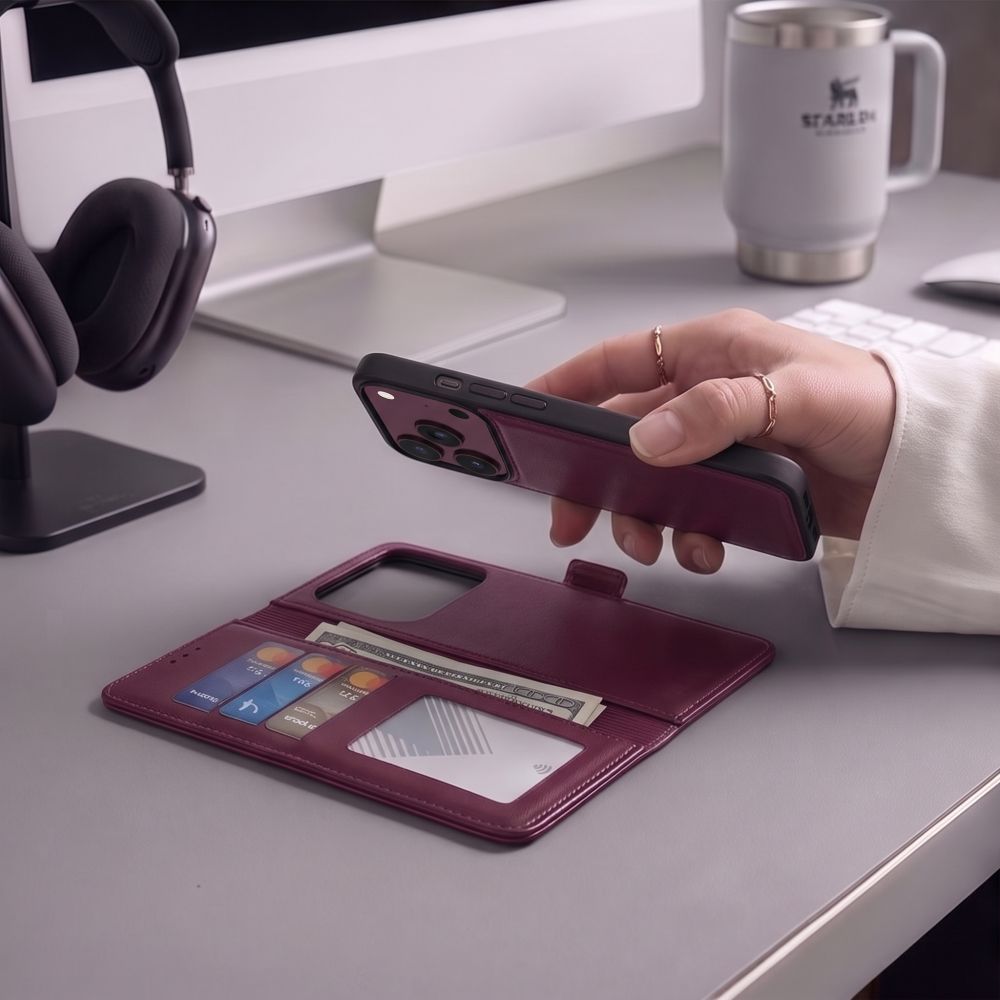 Tech-Protect Wallet MagSafe case for iPhone 17 Pro / 18 Pro - burgundy_4