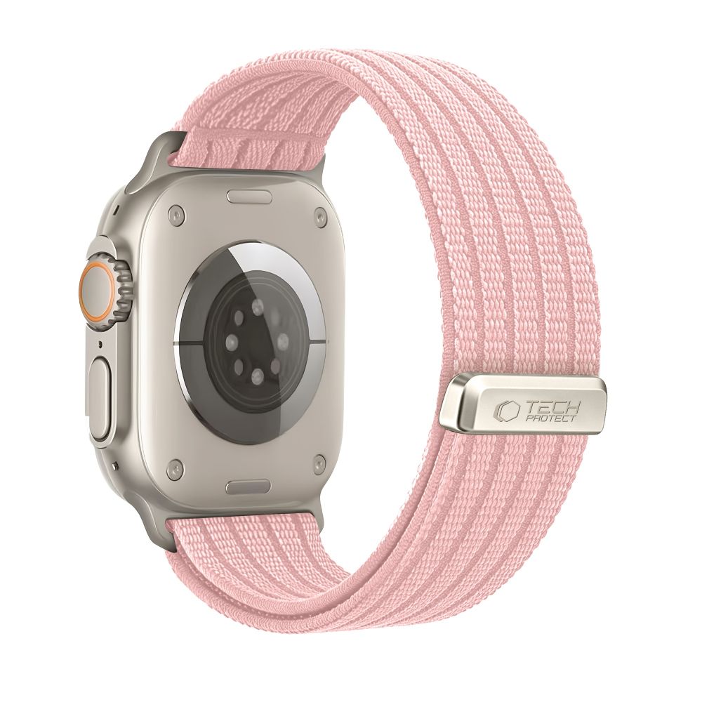 Tech-Protect Nylon Sport Band for Apple Watch 44/45/46/49 mm - Light Pink_1