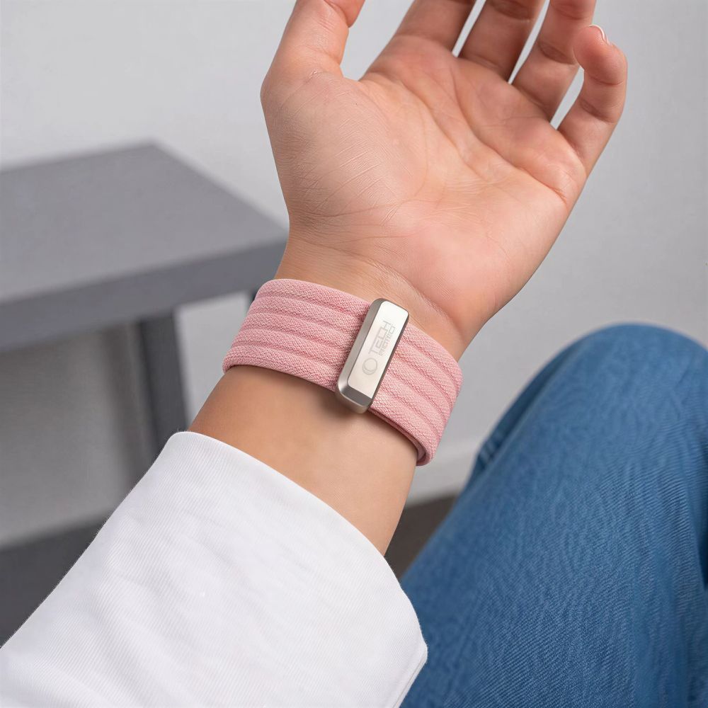 Tech-Protect Nylon Sport Band for Apple Watch 44/45/46/49 mm - Light Pink_5