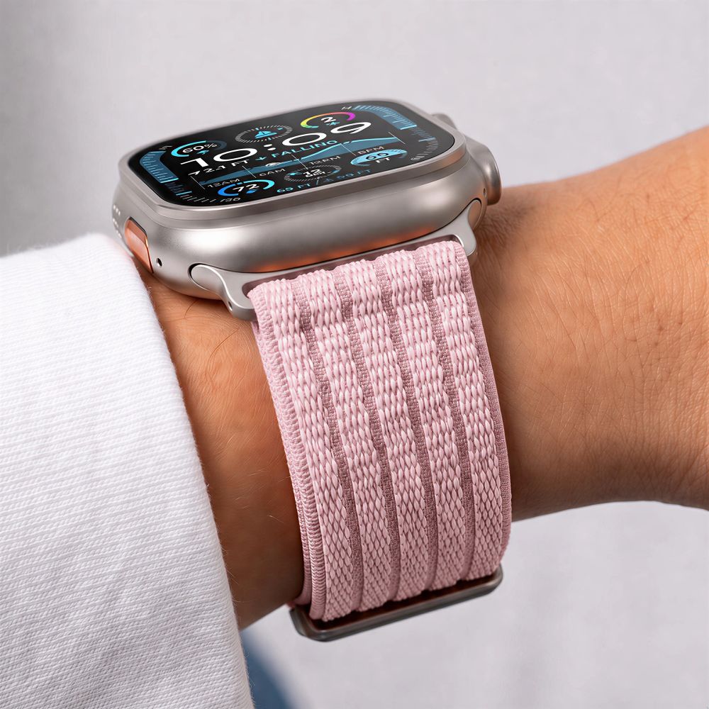Tech-Protect Nylon Sport Band for Apple Watch 44/45/46/49 mm - Light Pink_7