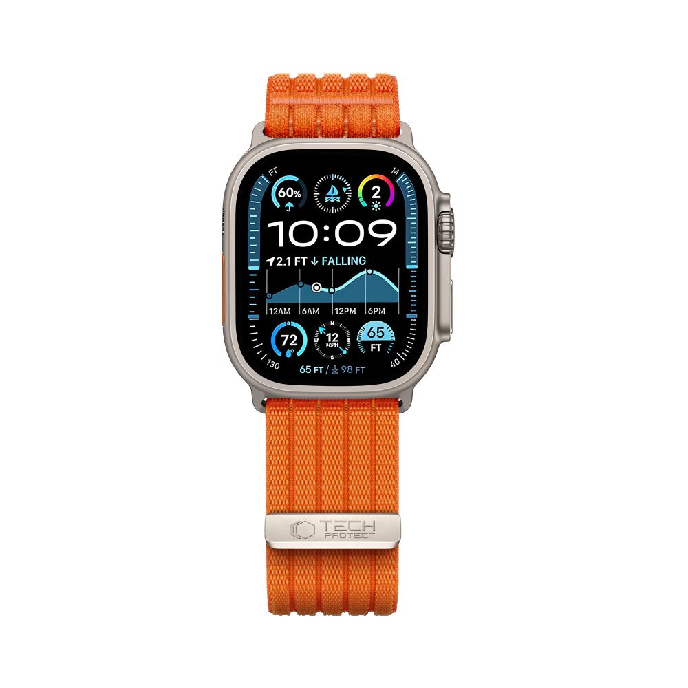 Tech-Protect Nylon Sport Band for Apple Watch 44 / 45 / 46 / 49 mm - Orange_2