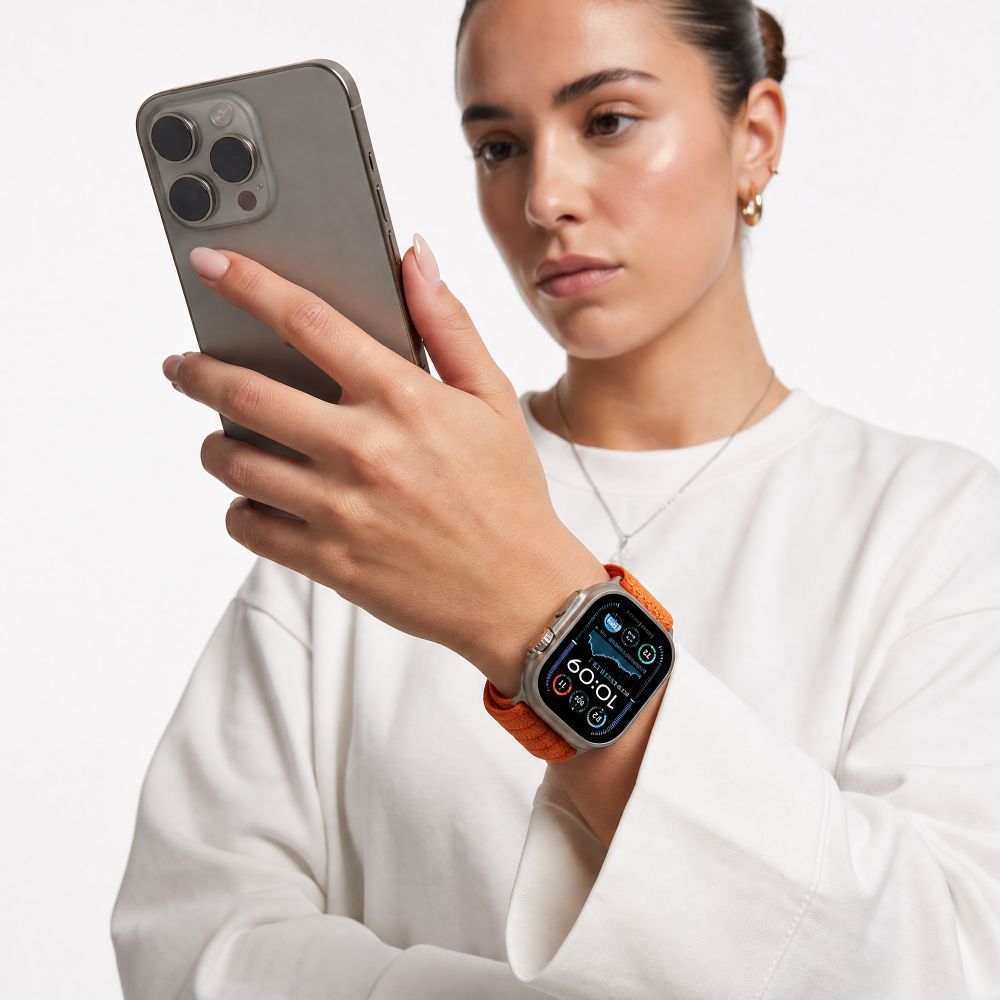 Tech-Protect Nylon Sport Band for Apple Watch 44 / 45 / 46 / 49 mm - Orange_4