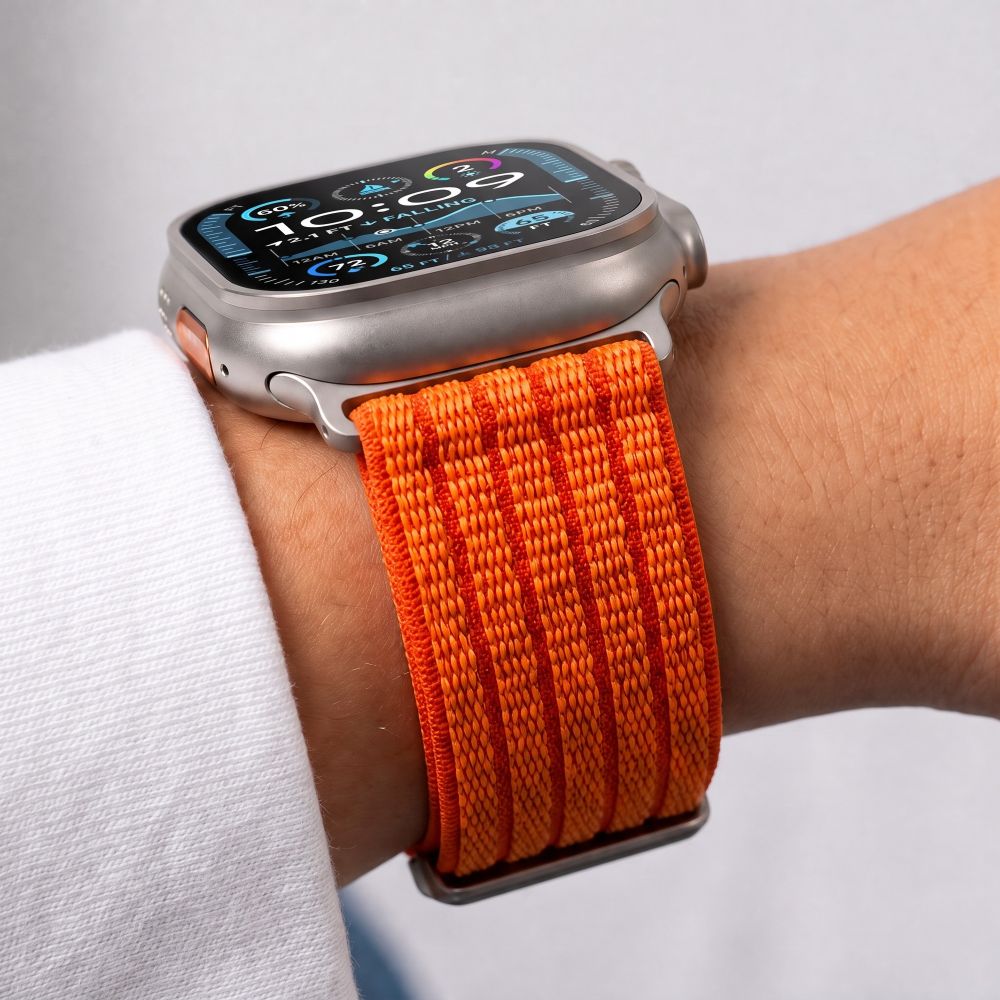 Tech-Protect Nylon Sport Band for Apple Watch 44 / 45 / 46 / 49 mm - Orange_7
