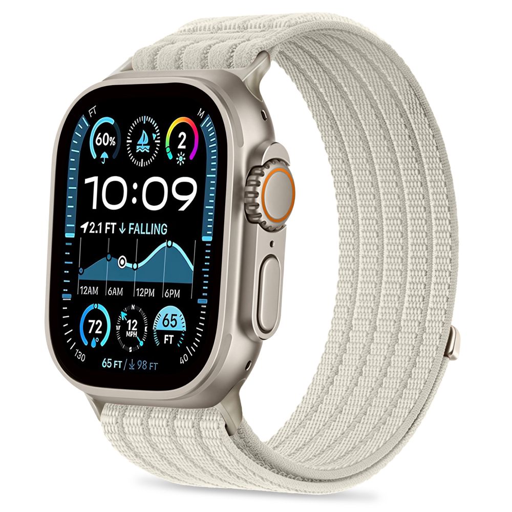 Tech-Protect Nylon Sport Strap for Apple Watch 44 / 45 / 46 / 49 mm - Beige_0