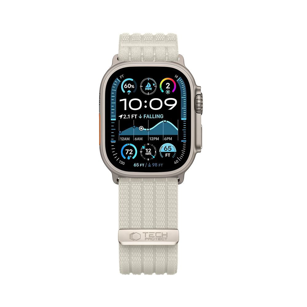 Tech-Protect Nylon Sport Strap for Apple Watch 44 / 45 / 46 / 49 mm - Beige_2