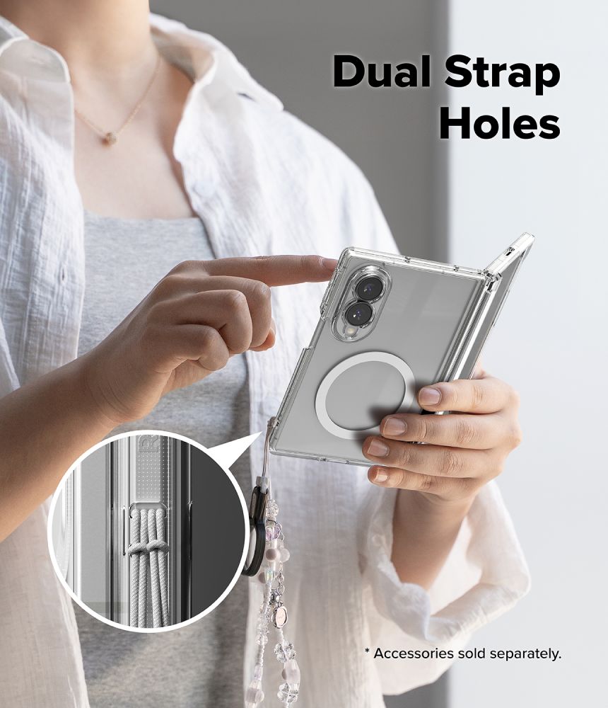 Ringke Fusion Flap Magnetic MagSafe Case for Samsung Galaxy Z Fold 8 - Clear_8
