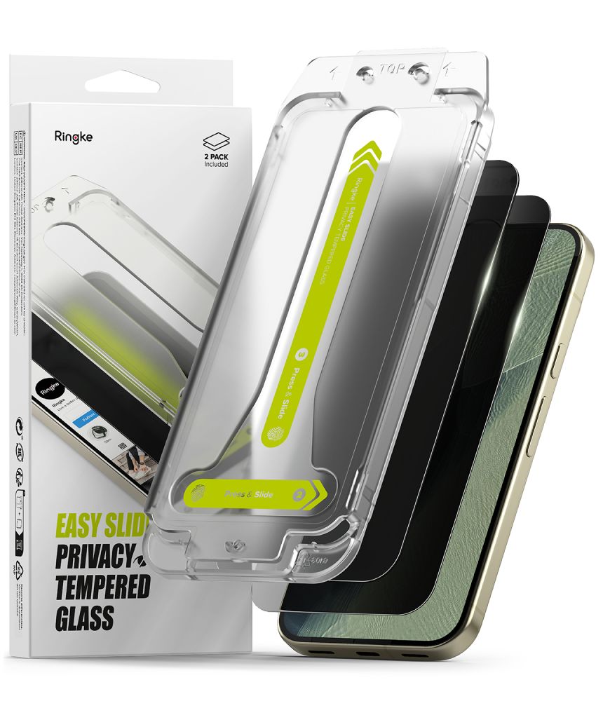 Ringke Easy Slide Privacy 2-Pack Tempered Glass Screen Protector for Google Pixel Pro 9 Pro / 10 Pro / 11 Pro_0