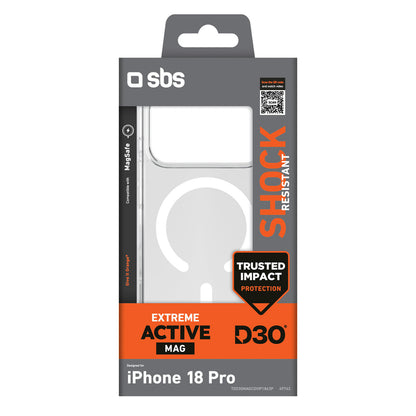 SBS D3O Active Case for iPhone 18 Pro / 17 Pro MagSafe Compatible - Transparent_1