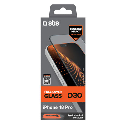 SBS D3O Full Cover Glass for iPhone 18 Pro with Applicator_1