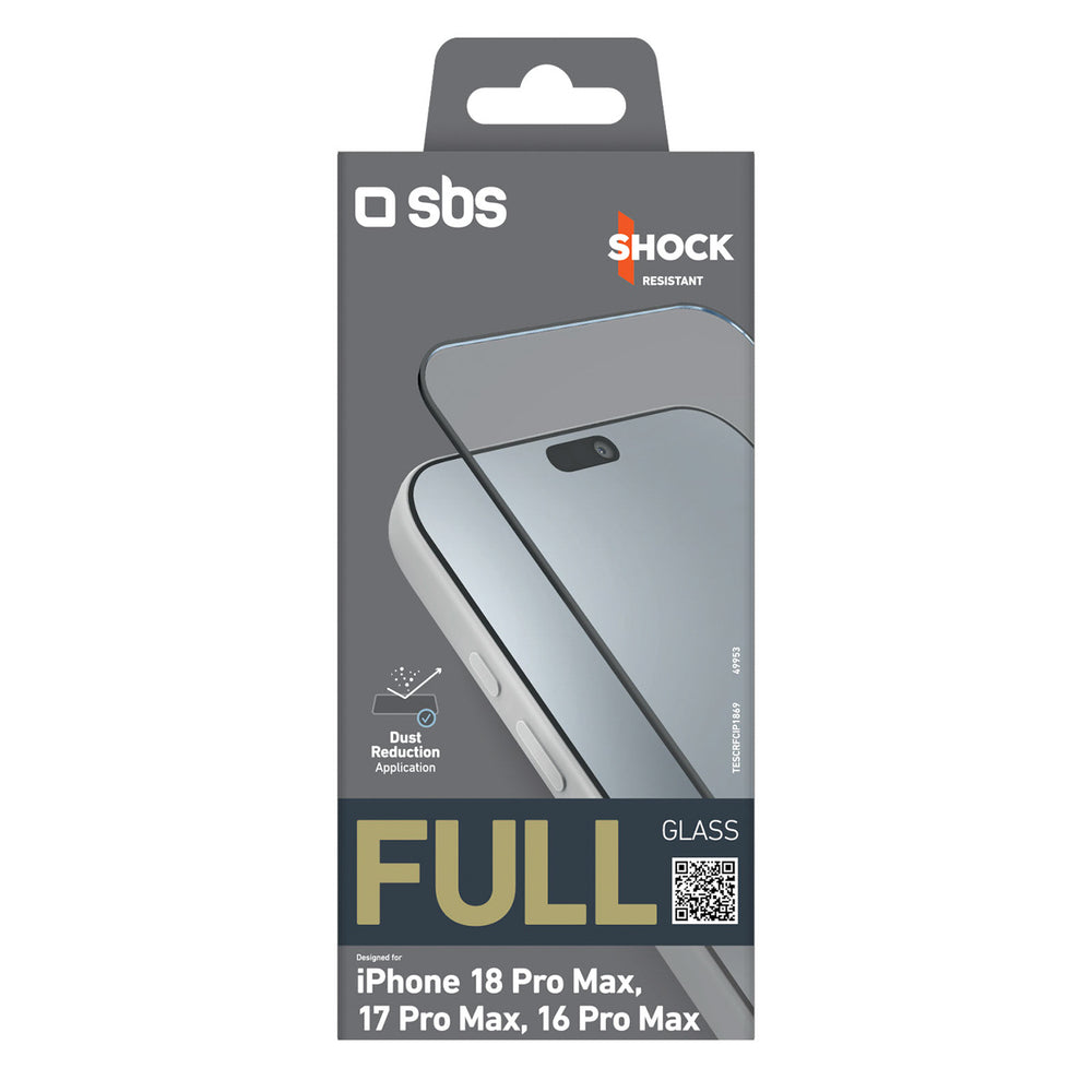 SBS Full Glass Tempered Glass for iPhone 18 Pro Max / 17 Pro Max / 16 Pro Max_1