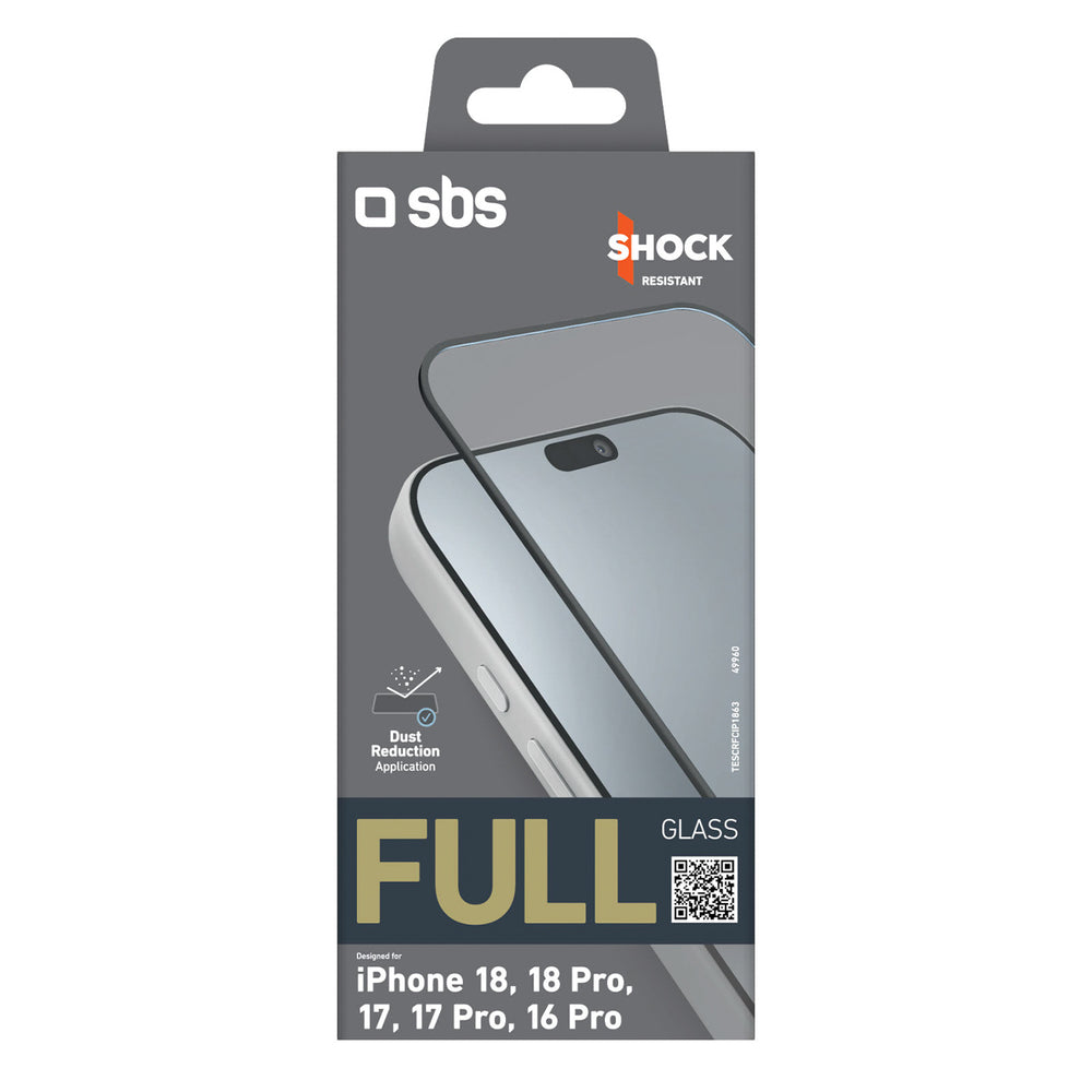 SBS Full Glass Tempered Glass for iPhone 18 / 18 Pro / 17 / 17 Pro / 16 Pro_1