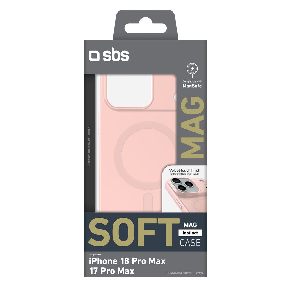 SBS Instinct Mag Case for iPhone 18 Pro Max / 17 Pro Max Compatible with MagSafe - Pink_1