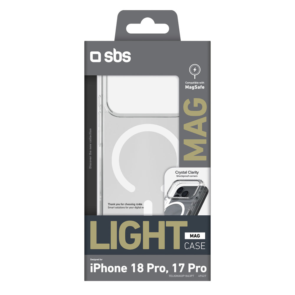 SBS Light Mag Cover for iPhone 18 Pro / 17 Pro MagSafe Compatible - Transparent_1