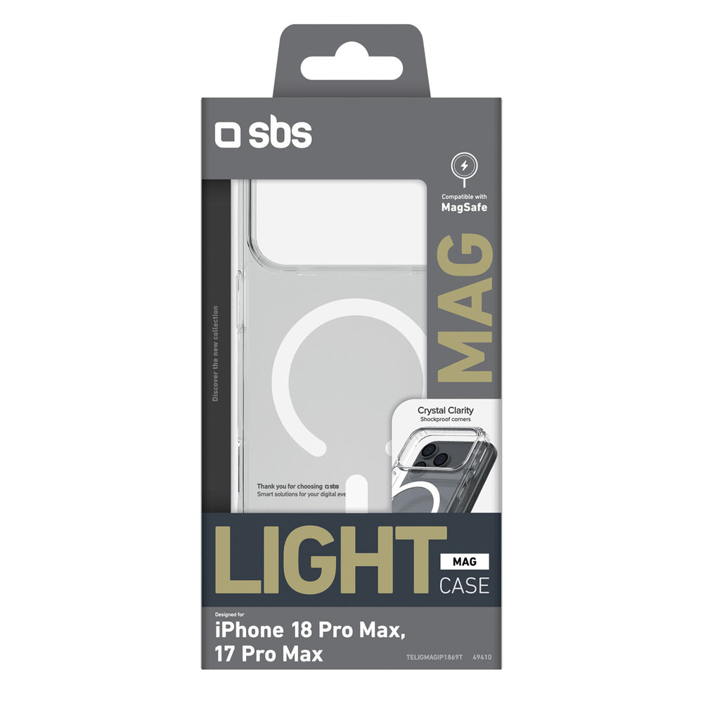 SBS Light Mag Cover for iPhone 18 Pro Max / 17 Pro Max Compatible with MagSafe - Clear_1