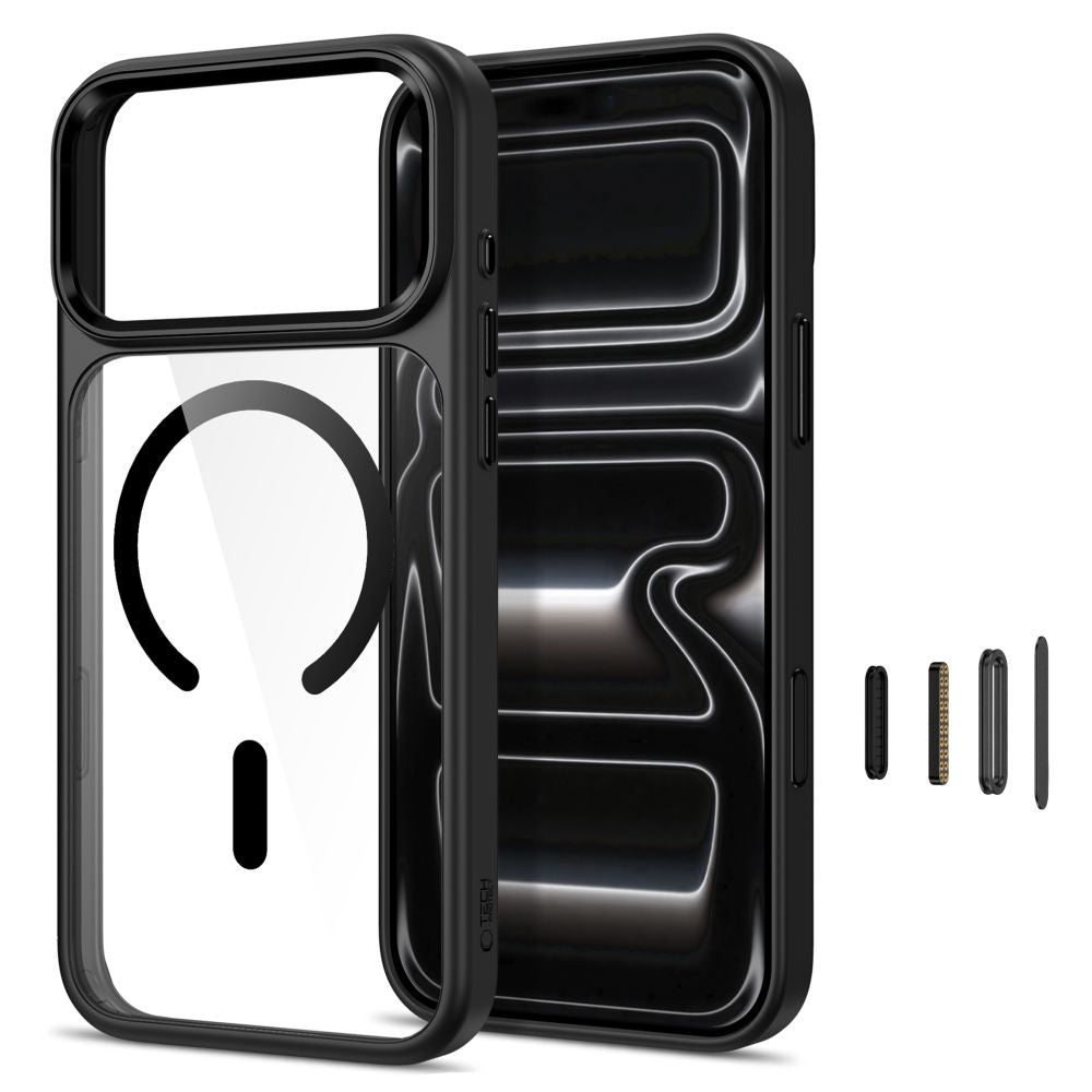 Tech-Protect Magmat Magsafe CC Case for iPhone 17 Pro / 18 Pro - Transparent Black_1