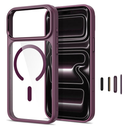 Tech-Protect Magmat Magsafe CC Case for iPhone 17 Pro / 18 Pro - Transparent Burgundy_1