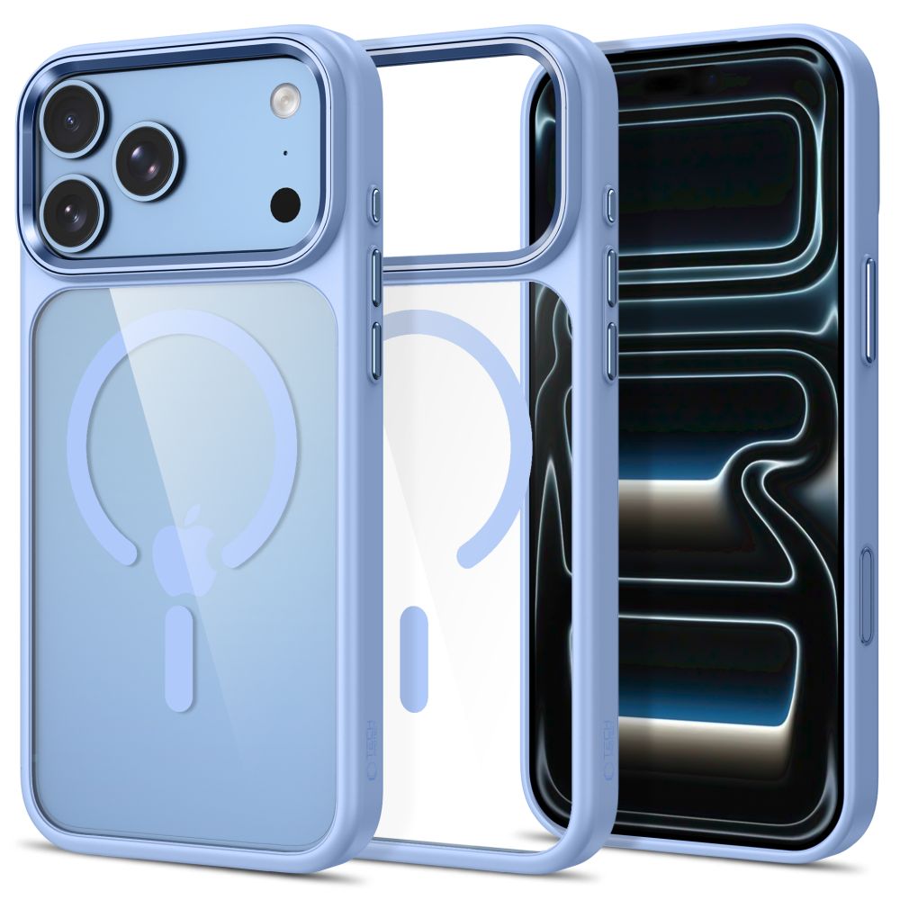 Tech-Protect Magmat Magsafe CC Case for iPhone 17 Pro / 18 Pro - Transparent Light Blue_0