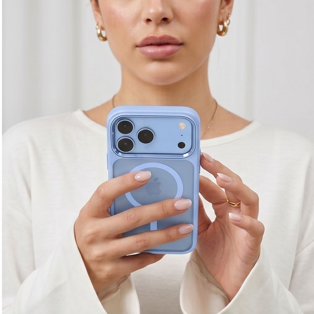 Tech-Protect Magmat Magsafe CC Case for iPhone 17 Pro / 18 Pro - Transparent Light Blue_5