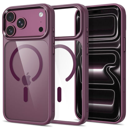 Tech-Protect Magmat Magsafe CC Case for iPhone 17 Pro Max / 18 Pro Max - Clear Burgundy_0