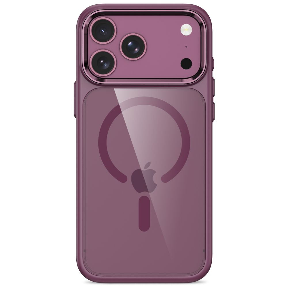 Tech-Protect Magmat Magsafe CC Case for iPhone 17 Pro Max / 18 Pro Max - Clear Burgundy_2