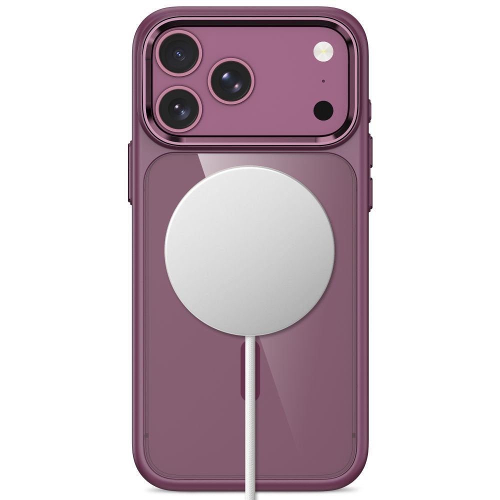 Tech-Protect Magmat Magsafe CC Case for iPhone 17 Pro Max / 18 Pro Max - Clear Burgundy_3